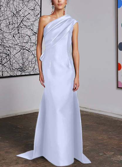 One-Shoulder Sheath/Column Gown for the Mother of the Bride-BMbridal