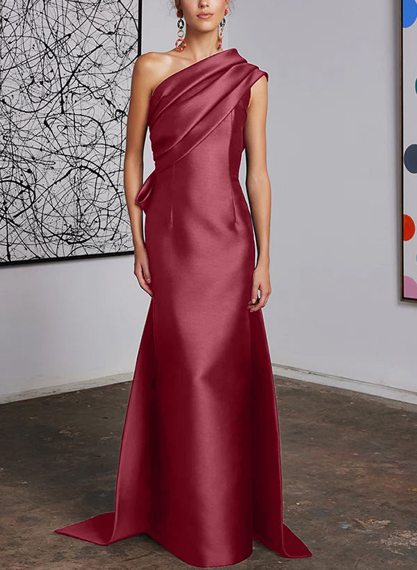 One-Shoulder Sheath/Column Gown for the Mother of the Bride-BMbridal