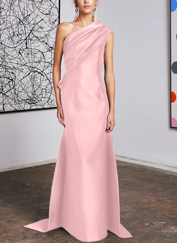 One-Shoulder Sheath/Column Gown for the Mother of the Bride-BMbridal