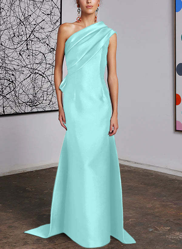 One-Shoulder Sheath/Column Gown for the Mother of the Bride-BMbridal