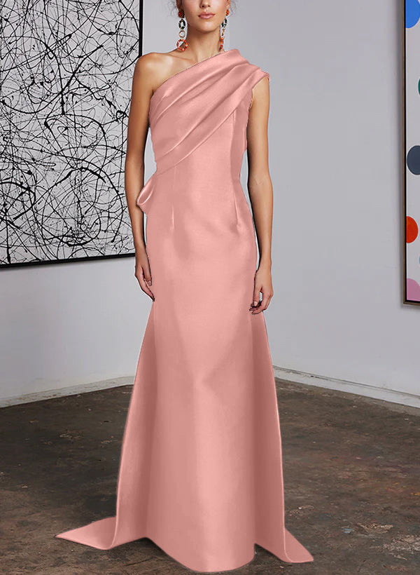 One-Shoulder Sheath/Column Gown for the Mother of the Bride-BMbridal