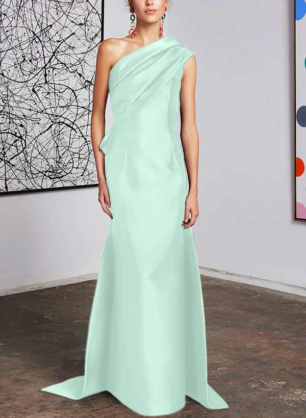 One-Shoulder Sheath/Column Gown for the Mother of the Bride-BMbridal