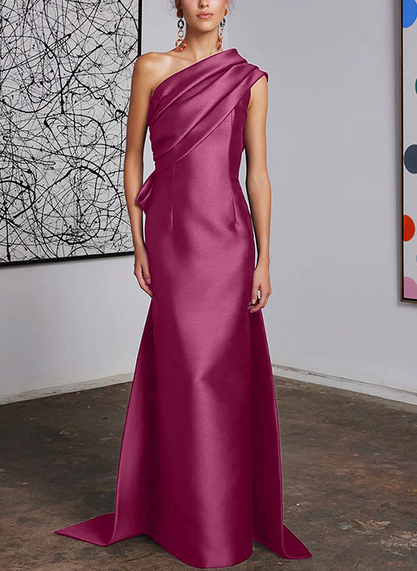 One-Shoulder Sheath/Column Gown for the Mother of the Bride-BMbridal