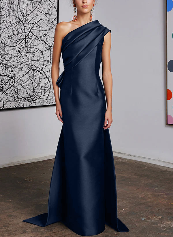 One-Shoulder Sheath/Column Gown for the Mother of the Bride-BMbridal