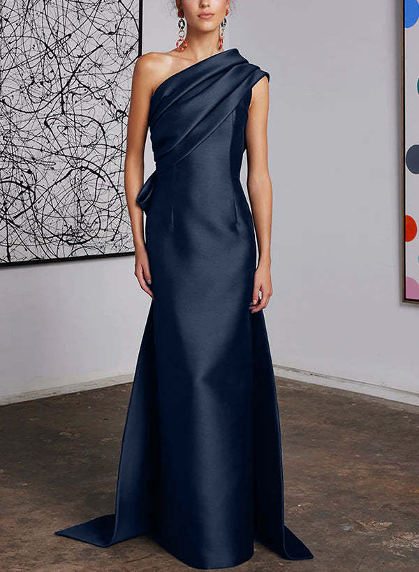 One-Shoulder Sheath/Column Gown for the Mother of the Bride-BMbridal