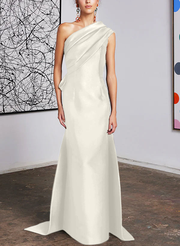 One-Shoulder Sheath/Column Gown for the Mother of the Bride-BMbridal