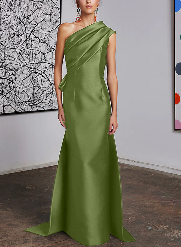 One-Shoulder Sheath/Column Gown for the Mother of the Bride-BMbridal