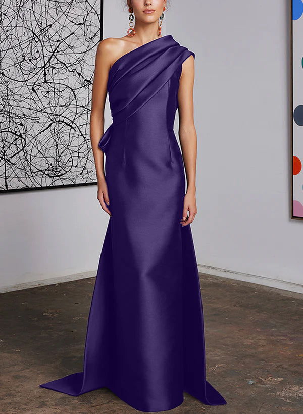 One-Shoulder Sheath/Column Gown for the Mother of the Bride-BMbridal