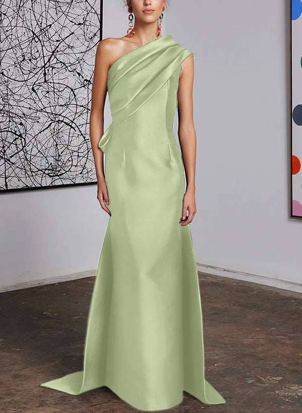 One-Shoulder Sheath/Column Gown for the Mother of the Bride-BMbridal