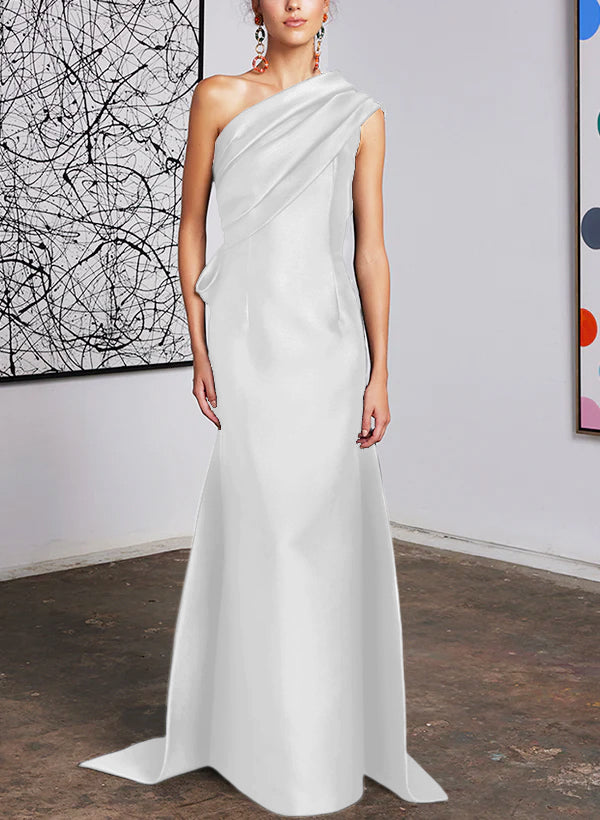 One-Shoulder Sheath/Column Gown for the Mother of the Bride-BMbridal