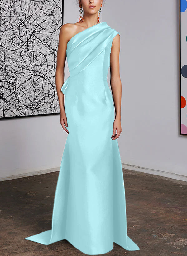One-Shoulder Sheath/Column Gown for the Mother of the Bride-BMbridal