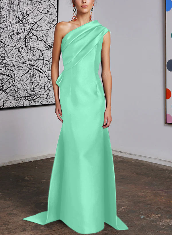 One-Shoulder Sheath/Column Gown for the Mother of the Bride-BMbridal