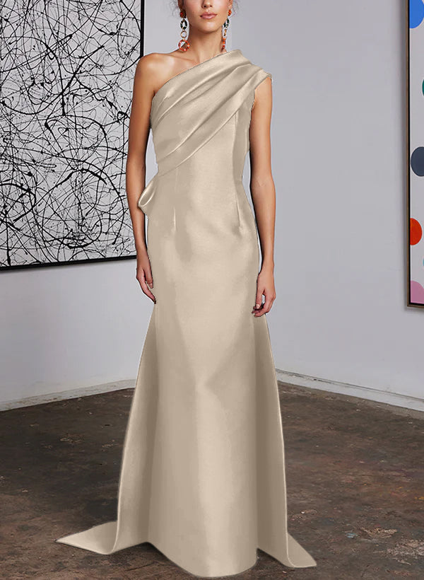 One-Shoulder Sheath/Column Gown for the Mother of the Bride-BMbridal