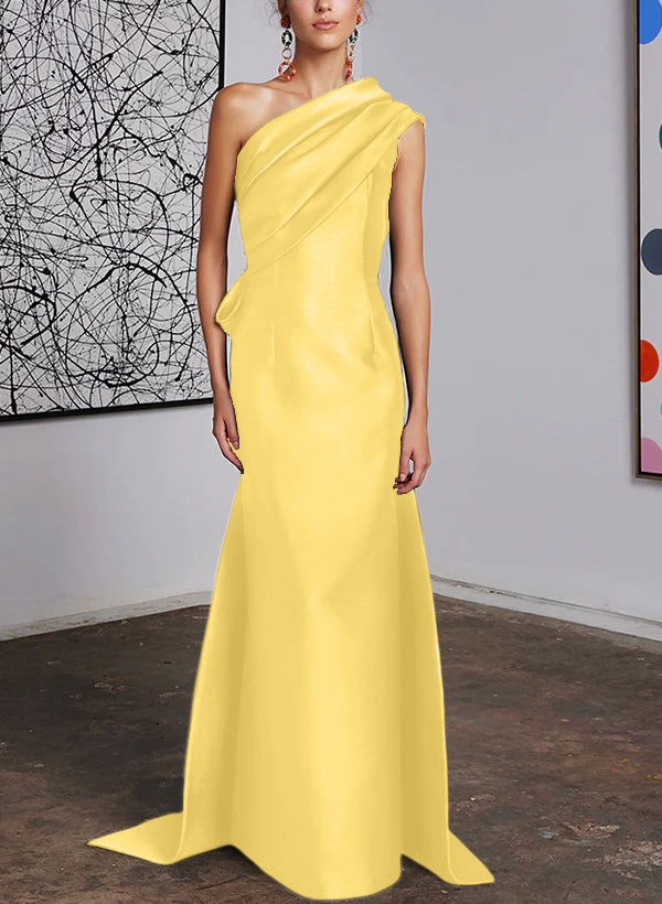 One-Shoulder Sheath/Column Gown for the Mother of the Bride-BMbridal