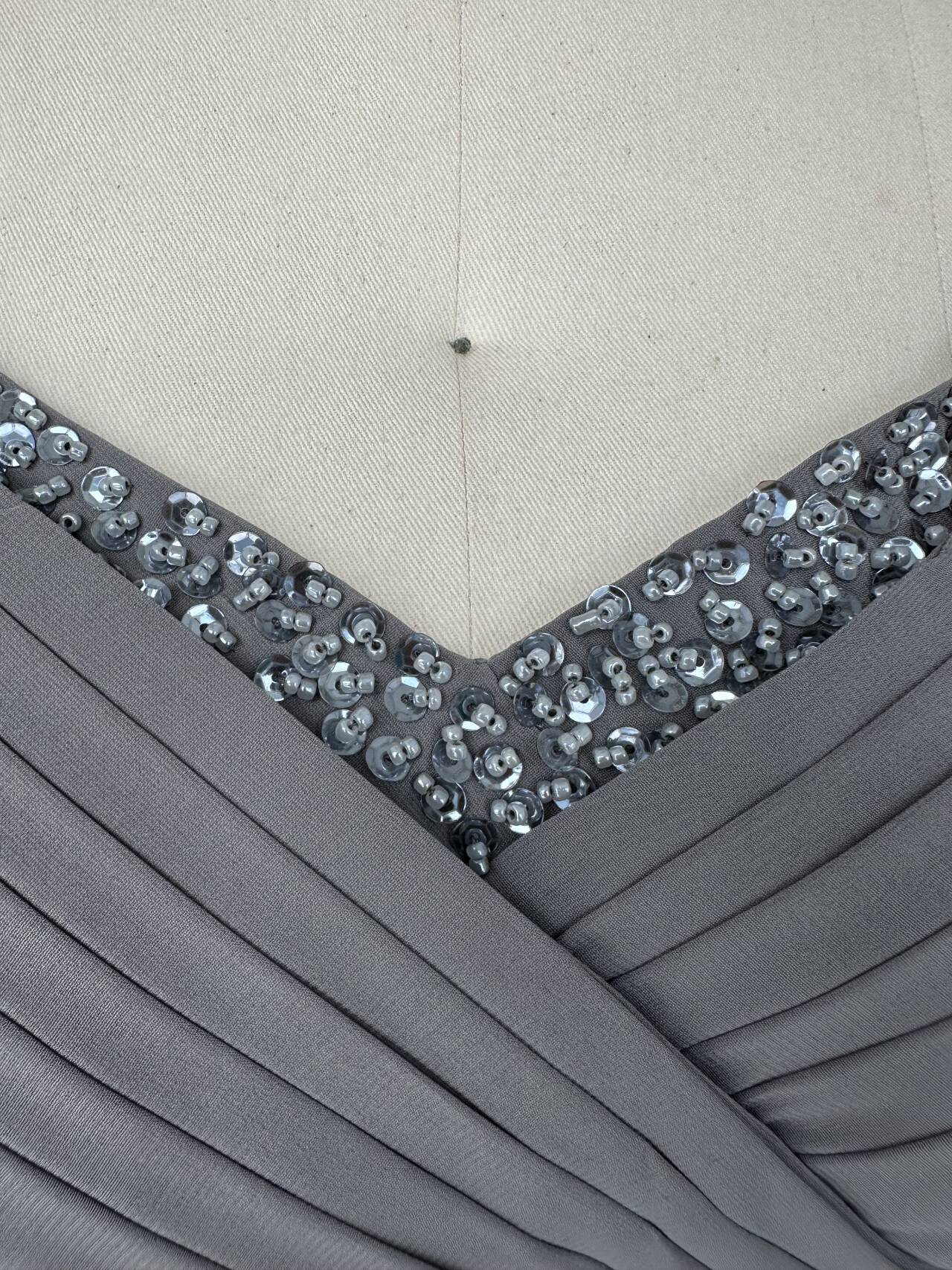 Off-the-Shoulder Ruffled Floor-Length Sheath Dress for the Mother of the Bride-BMbridal