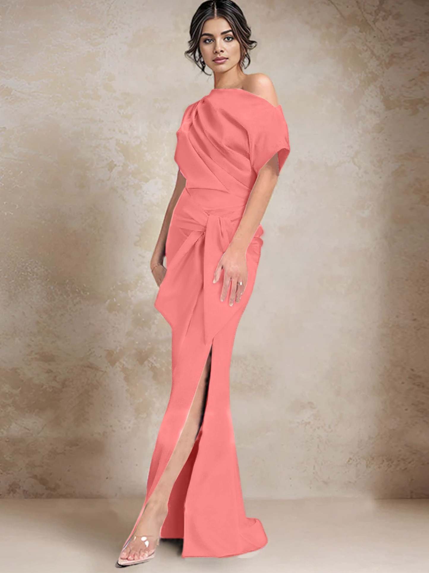 One-Shoulder Mermaid/Trumpet Mother of the Bride Dresses Featuring a Side Split