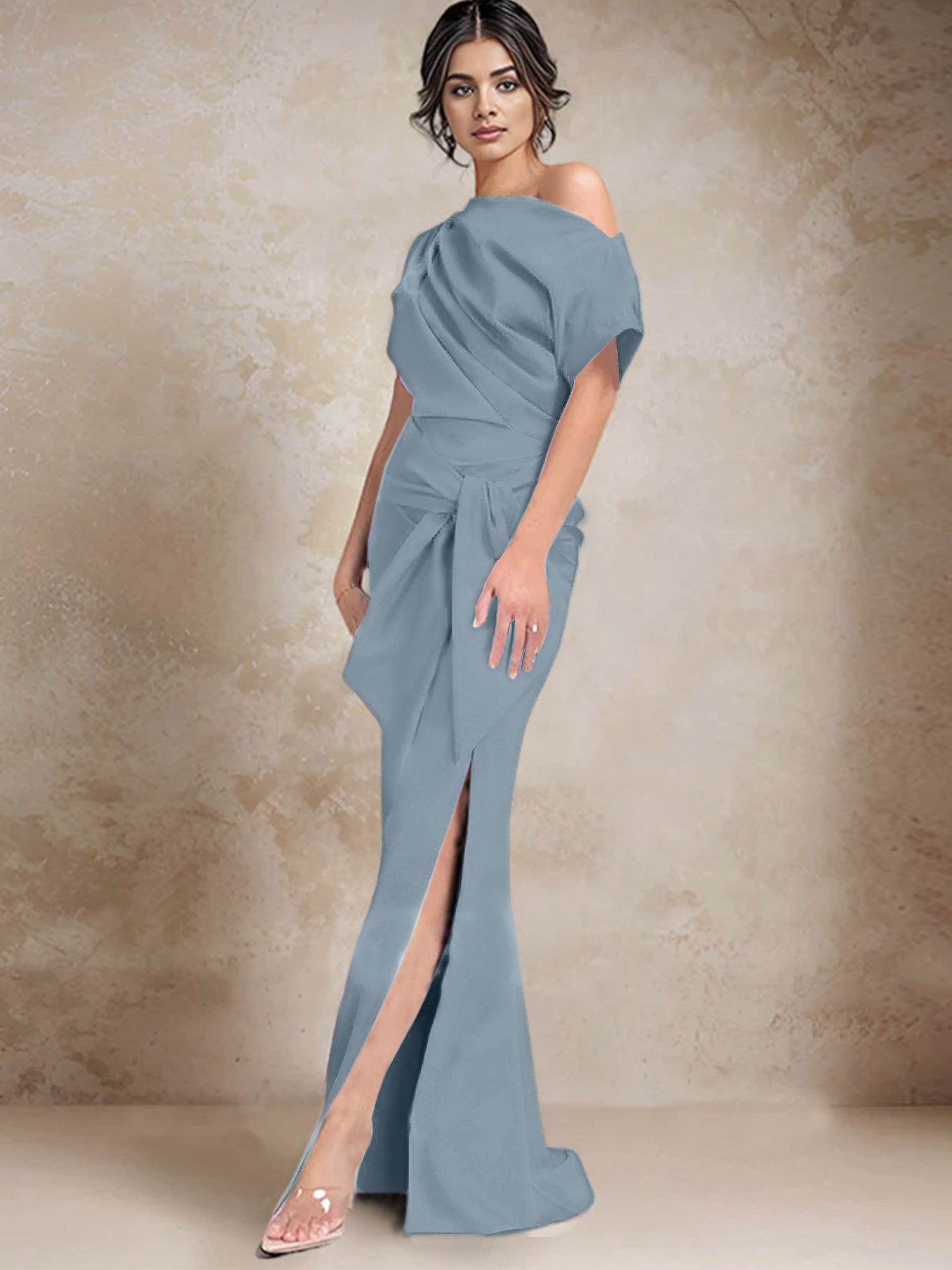 One-Shoulder Mermaid/Trumpet Mother of the Bride Dresses Featuring a Side Split