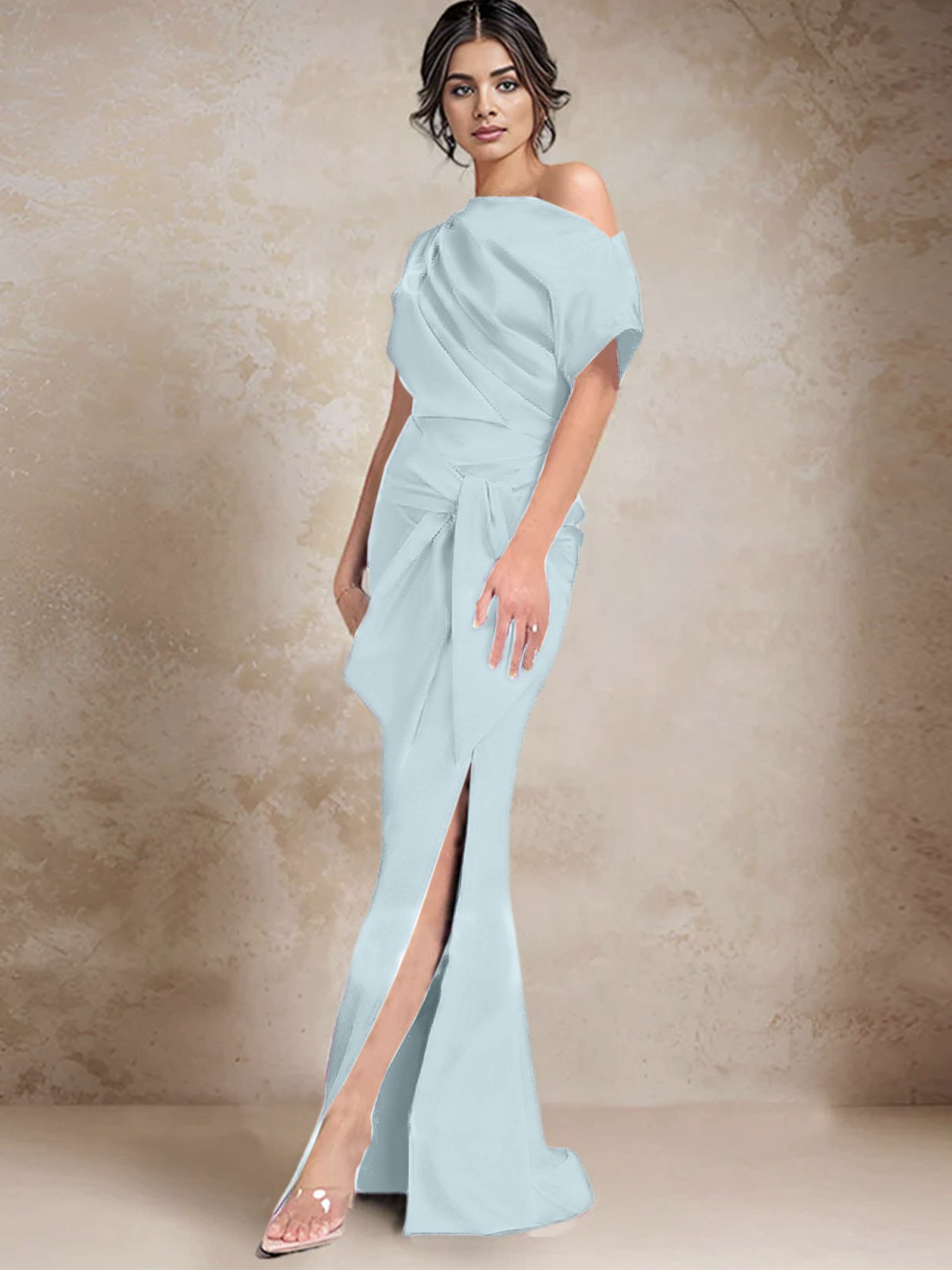 One-Shoulder Mermaid/Trumpet Mother of the Bride Dresses Featuring a Side Split