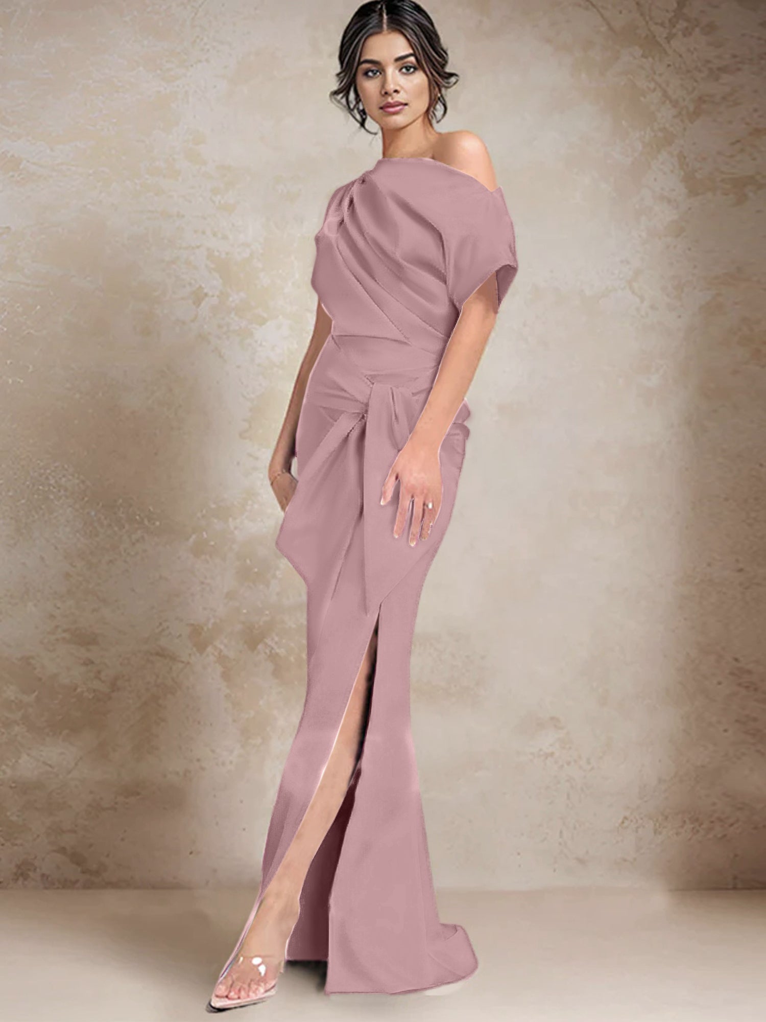 One-Shoulder Mermaid/Trumpet Mother of the Bride Dresses Featuring a Side Split