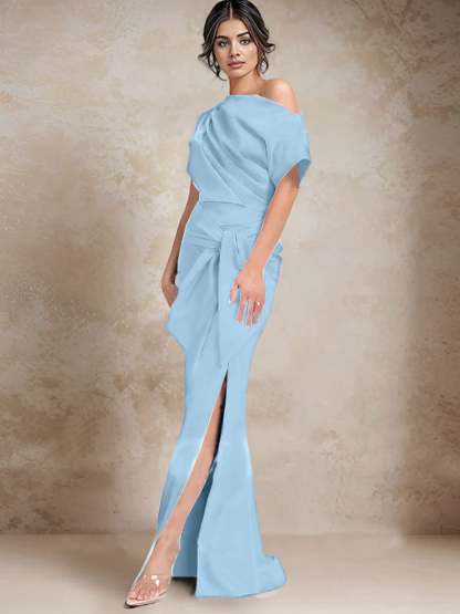 One-Shoulder Mermaid/Trumpet Mother of the Bride Dresses Featuring a Side Split