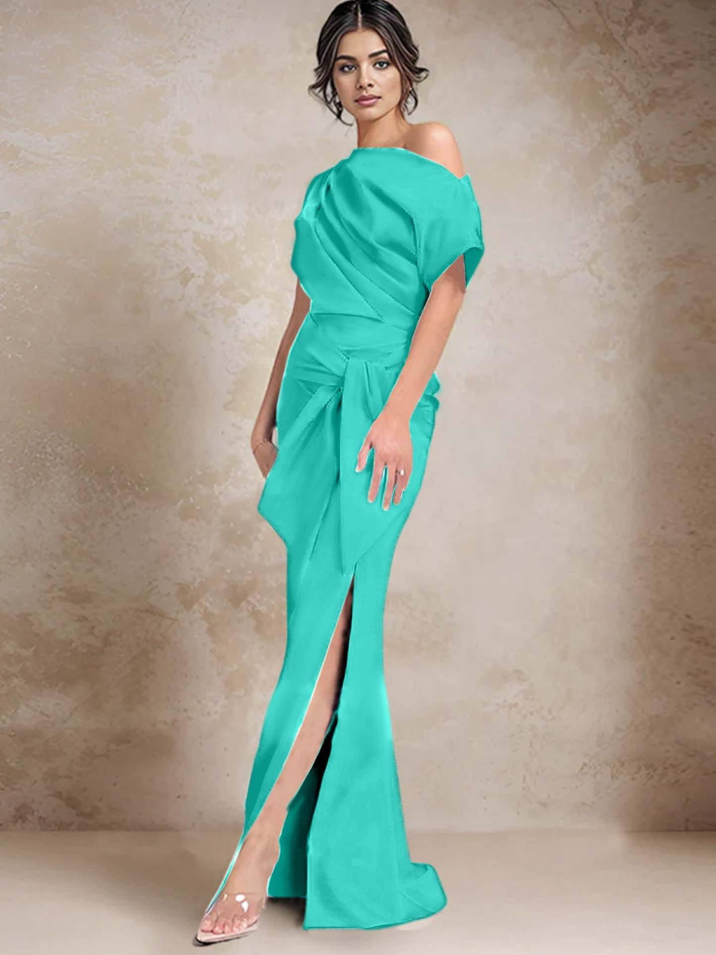 One-Shoulder Mermaid/Trumpet Mother of the Bride Dresses Featuring a Side Split
