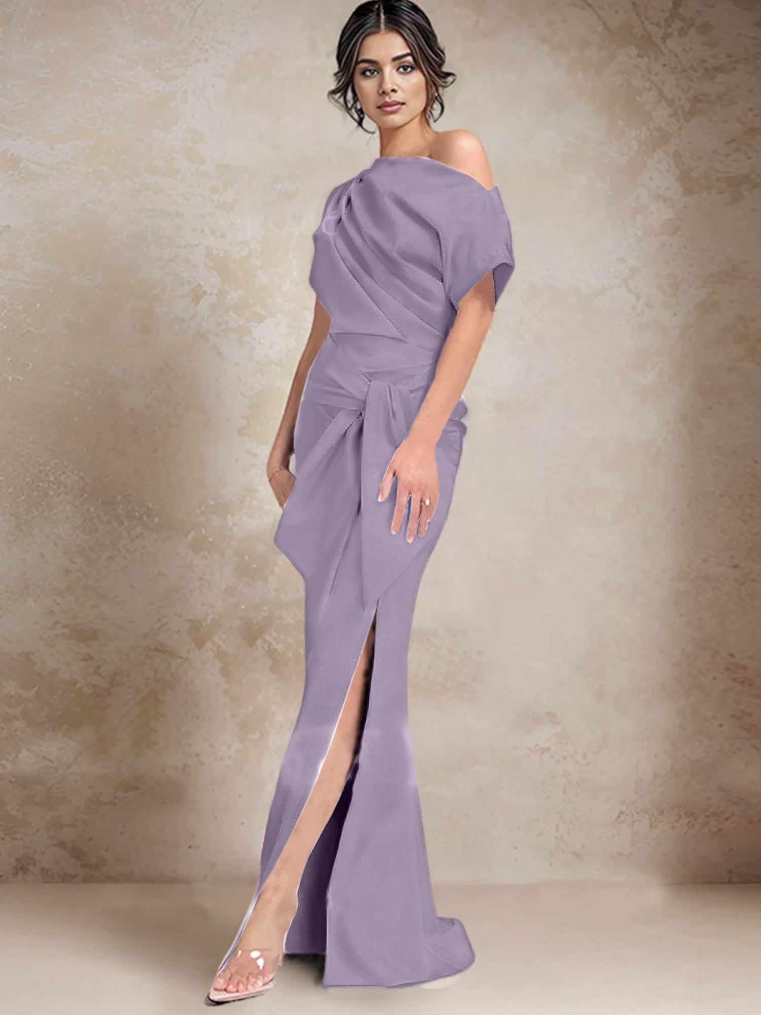 One-Shoulder Mermaid/Trumpet Mother of the Bride Dresses Featuring a Side Split