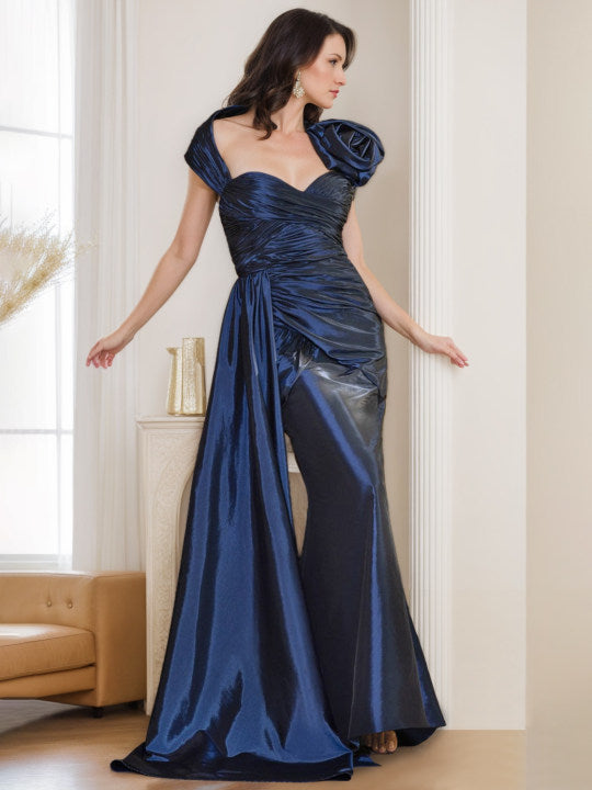 Sweetheart Sleeveless Floor-Length Mother of the Bride Dress with Bowknot-BMbridal