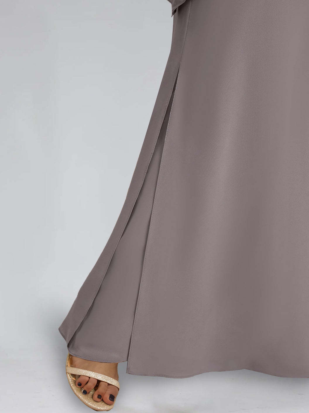 2-Piece Scoop Neck Chiffon Gown with 3/4 Sleeves and Beading for Plus-Size Mothers of the Bride-BMbridal