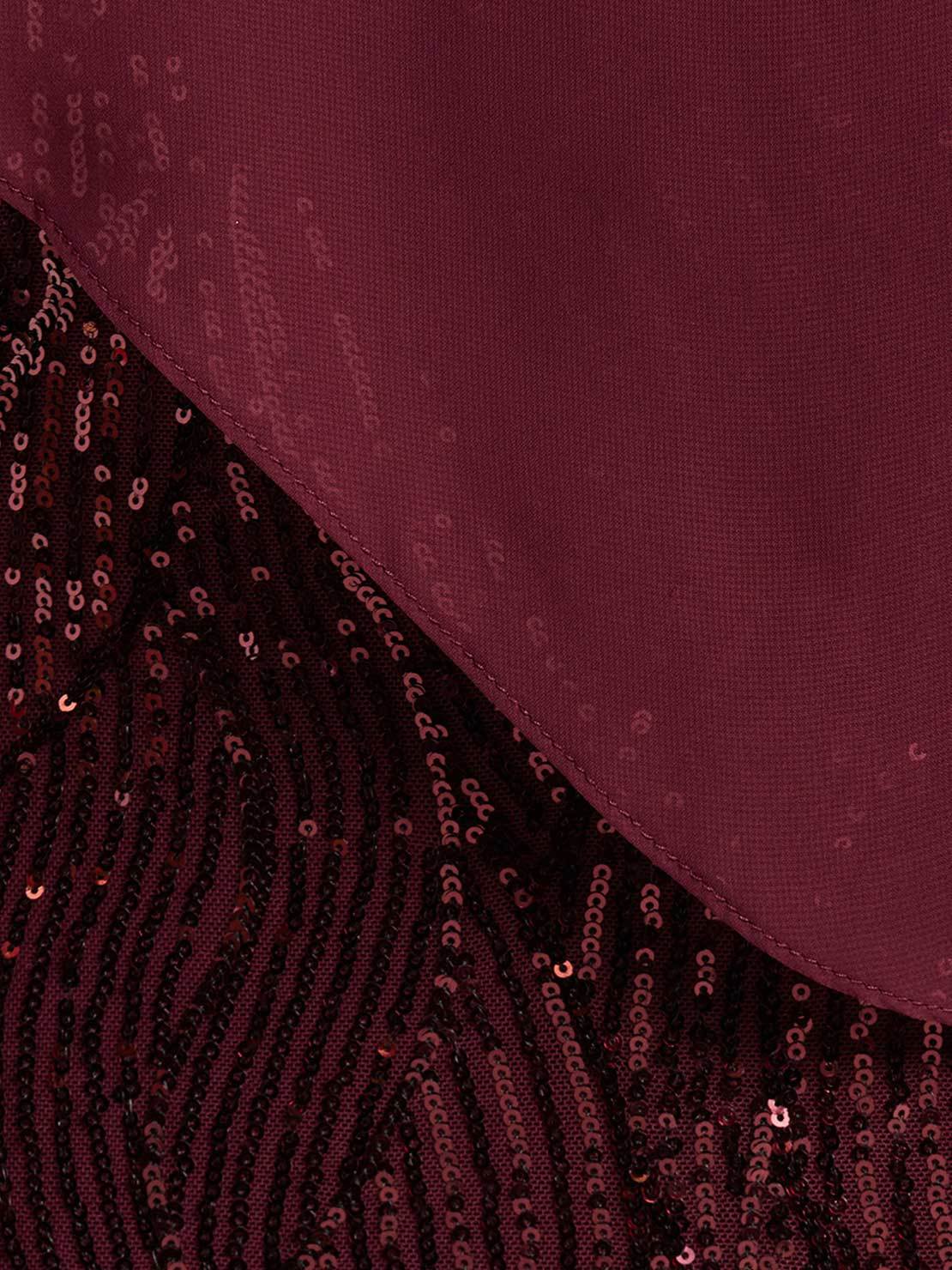 Plus Size Sequined A-Line Mother of the Bride Dress with Scoop Neck and Half Sleeves-BMbridal