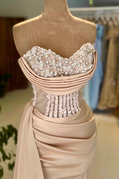 Bmbridal Mermiad Split Front Dress with Ruffles