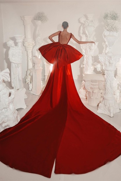 Bmbridal Red Hi-Lo Prom Dress Sleeveless Square Online