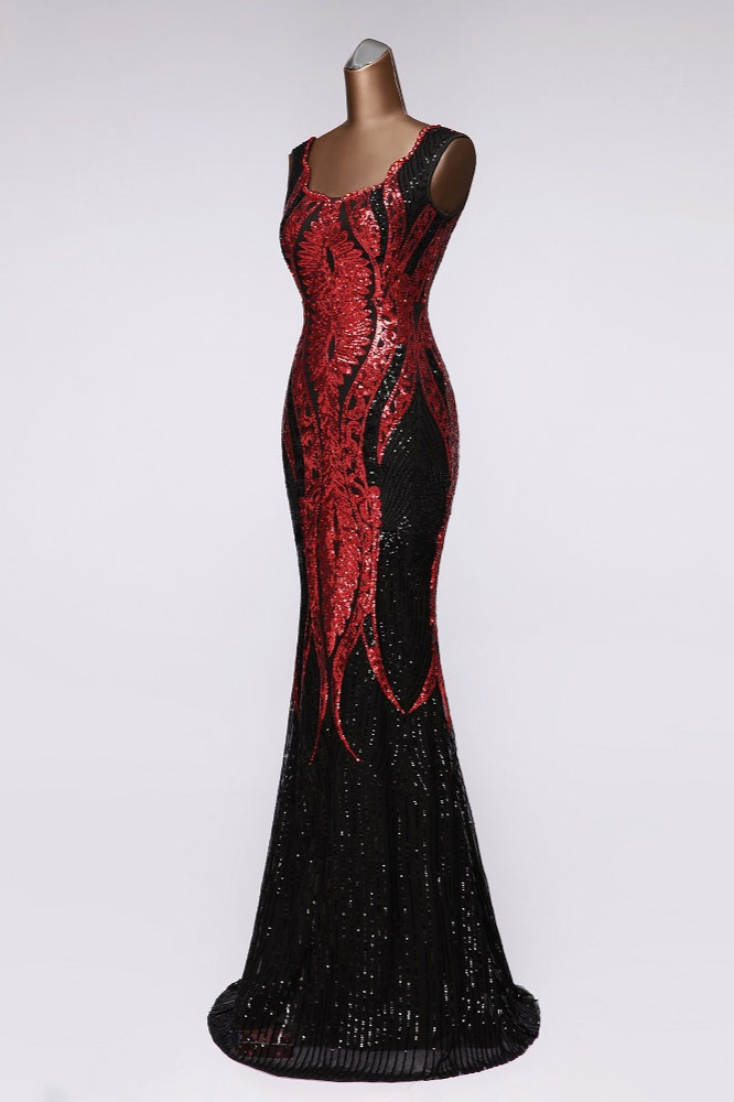 BMbridal Gorgeous Sequined Square-Neck Mermaid Prom Dresses Sleeveless Online