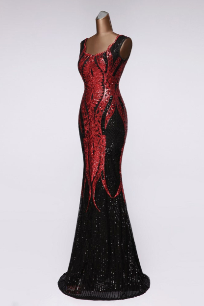 BMbridal Gorgeous Sequined Square-Neck Mermaid Prom Dresses Sleeveless Online