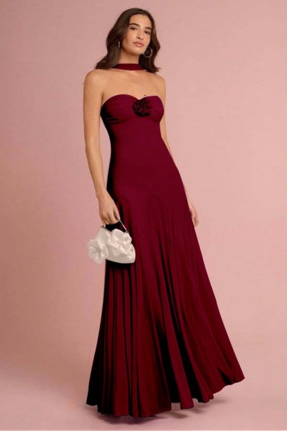 Sweetheart Strapless Sleeveless Long Prom Dress With Ruffles