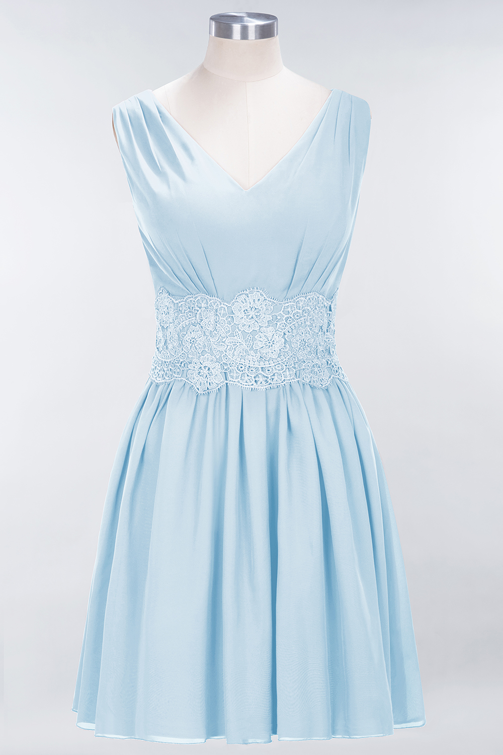 BMbridal Pretty V-Neck Short Sleeveless Lace Bridesmaid Dresses Online-BMbridal