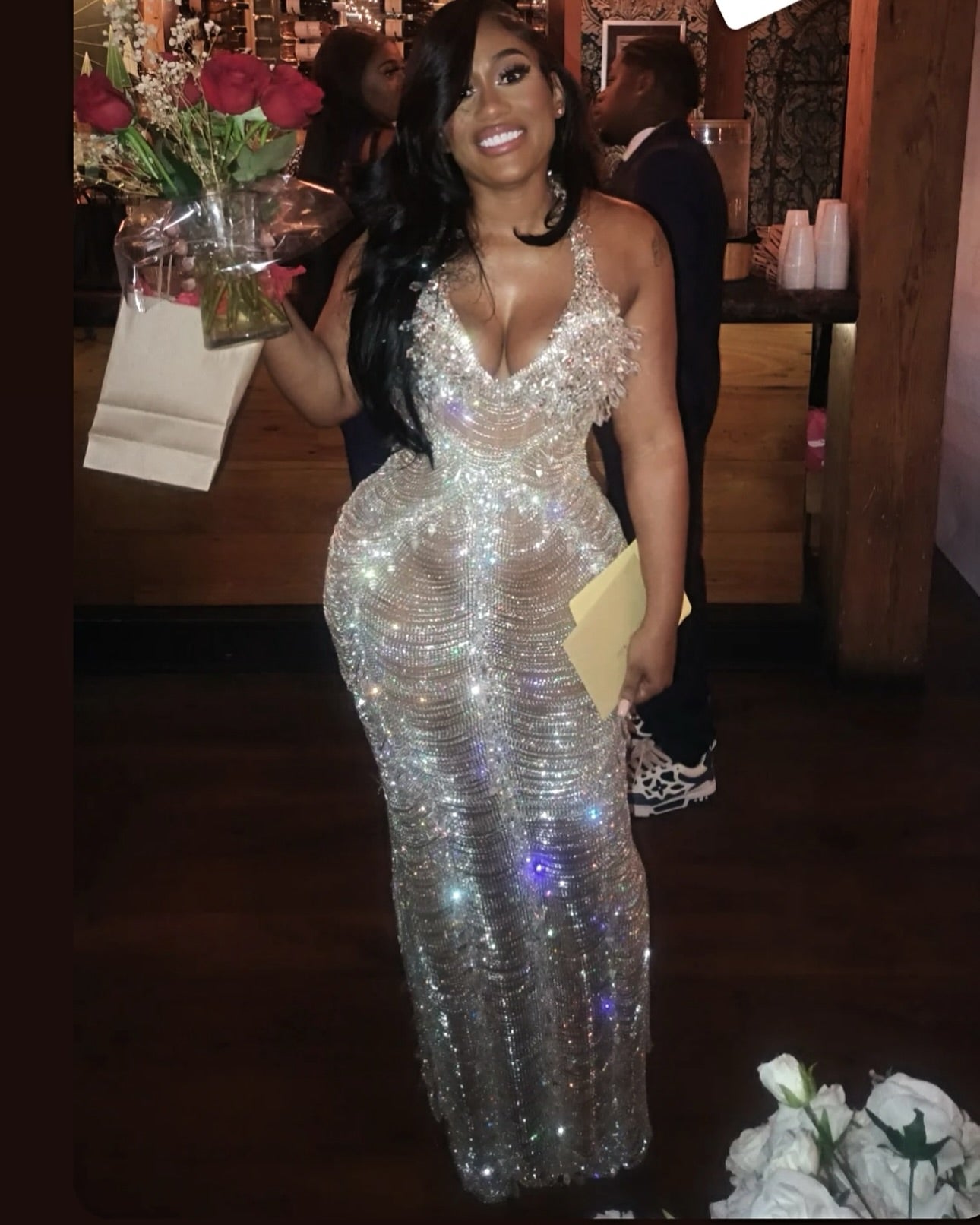 The Diamond Masterpiece - 2026 Luxury Silver Crystal Halter Illusion Mermaid Gown: Plunging Halter Neckline with Sheer Bodice, Scalloped Beadwork & Open Back