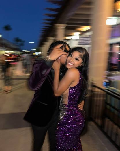 The Midnight Amethyst - 2026 Ombré Mermaid Gown: Black Filigree Lace & Iridescent Purple Sequin Scalloped Train