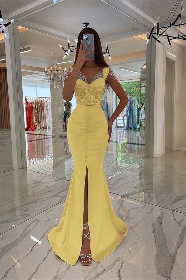 Amazing Mint Green Cap Sleeves Prom Dress Long Front Slit With Buttons Beads
