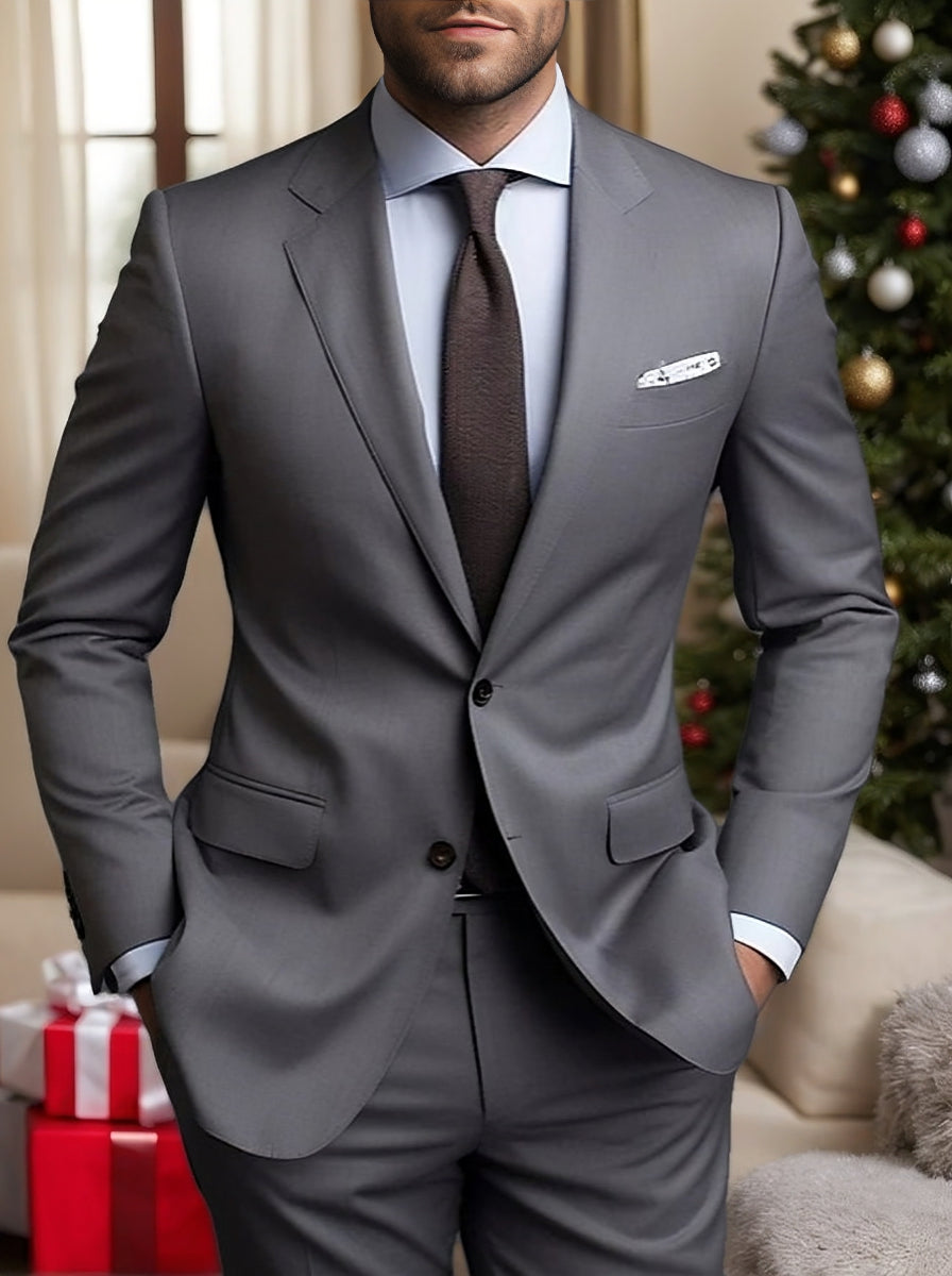Two-Button Single-Breasted Tailored Men's Wedding Suit Set-BMbridal