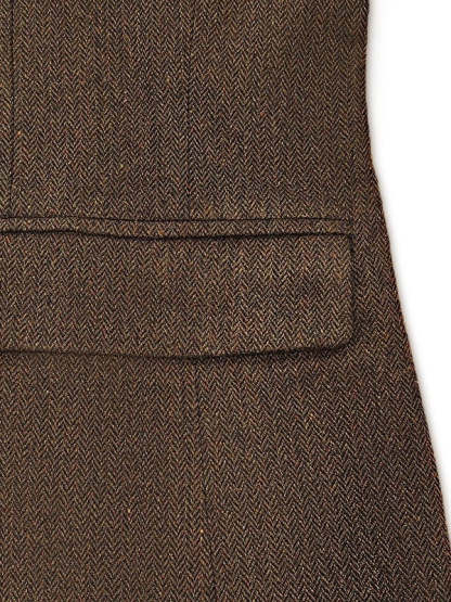 Classic Two-Button Tweed Sport Blazer For Men In Plus Sizes-BMbridal