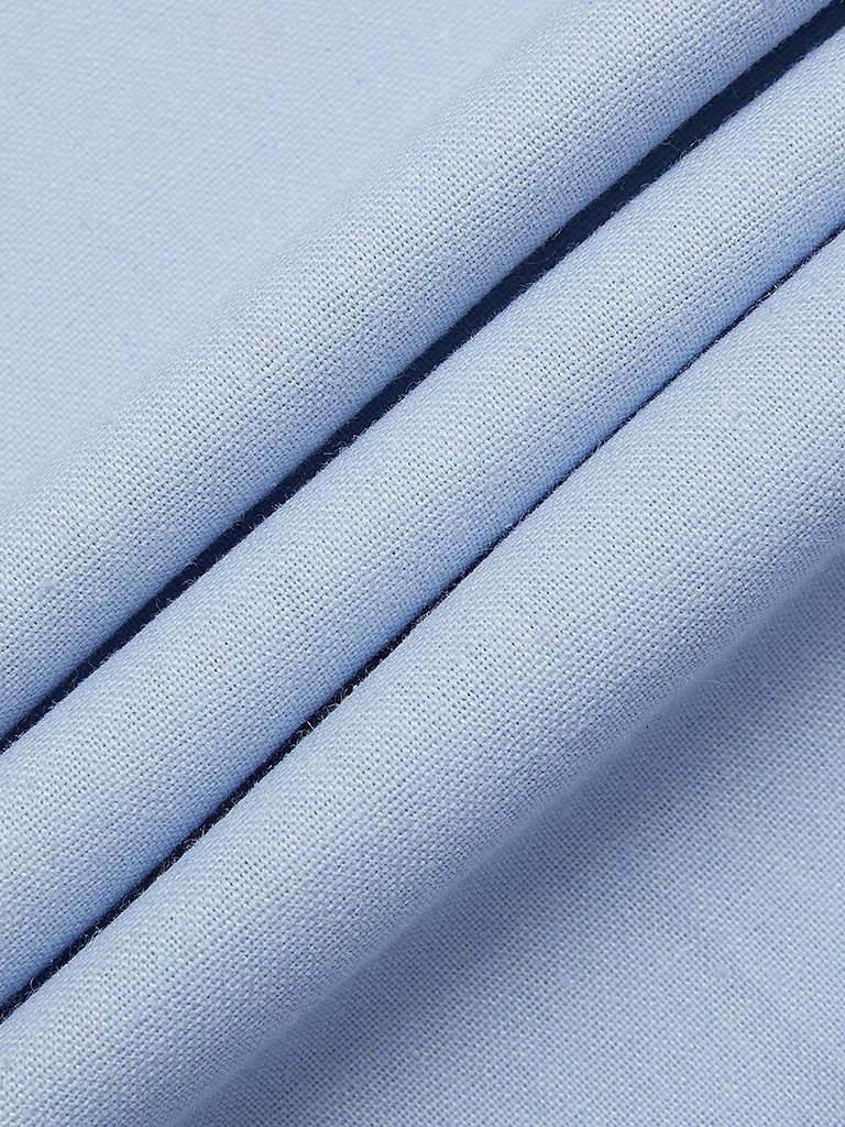 Men's Sky Blue Linen Beach Wedding Suit - 2-Piece Casual Single-Breasted Two-Button Set-BMbridal