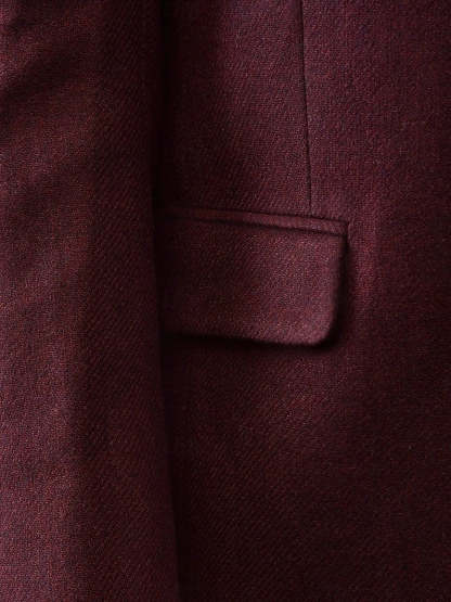 Retro Vintage Men's 3-Piece Solid Colored Business Suit In Tailored Fit With Single Breasted Two-Button Tweed-BMbridal