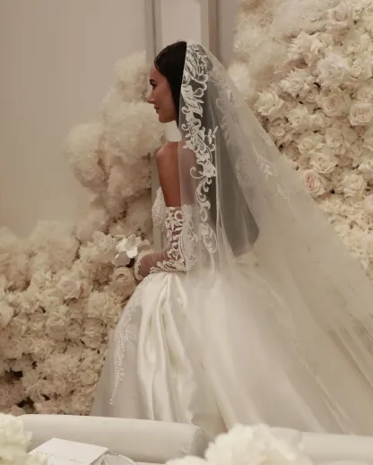 Arabic Lace Saudi Ball Gown Wedding Dress For Bride Strapless Pearls Satin Wedding Dresses Ruffle Dubai R Bridal Gowns Plus Size