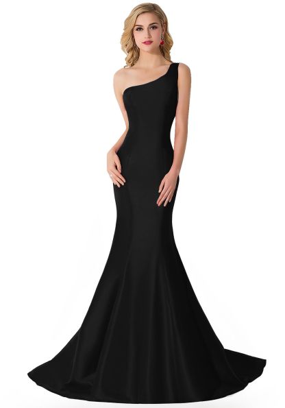BMbridal One Shoulder Red Mermaid Long Party Gowns