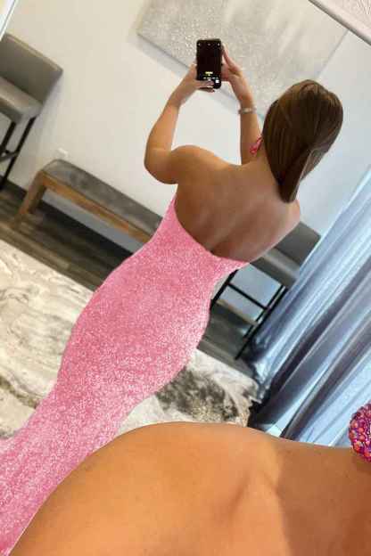 Sparkly Gold Sweetheart Mermaid Long Sequin Prom Dress