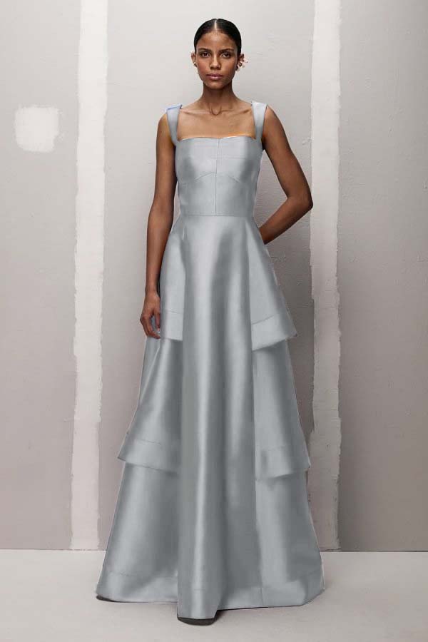 Charming Straps Sleeveless High Waist Long Prom Dress With Pleated