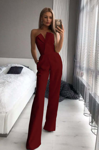 Gorgeous Strapless White Jump Suit