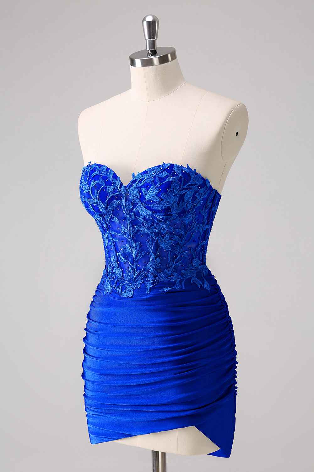 Fuchsia Sweetheart Tight Corset Homecoming Dress with Beading