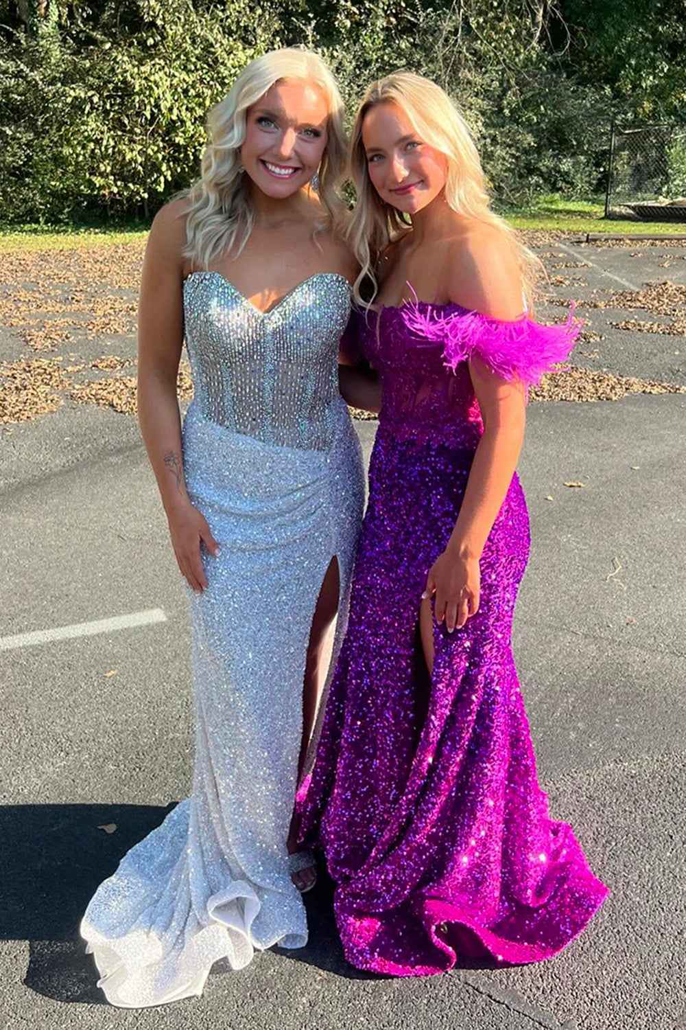 Sparkly Blue Sweetheart Sequins Bodycon Long Corset Prom Dress with Beading