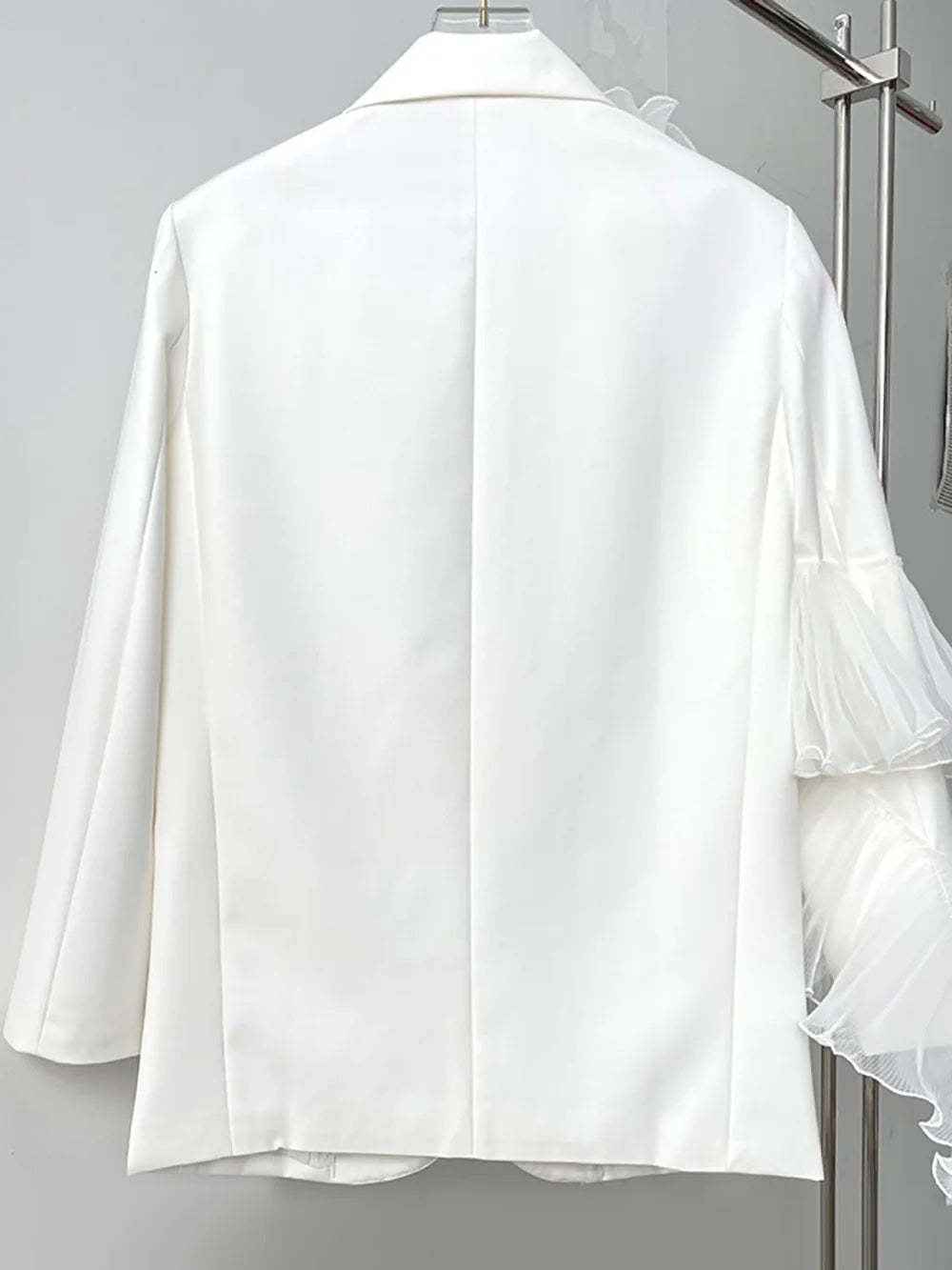 Party Blazer For Women Featuring A Notched Lapel And Two Buttons With Floral Detail-BMbridal